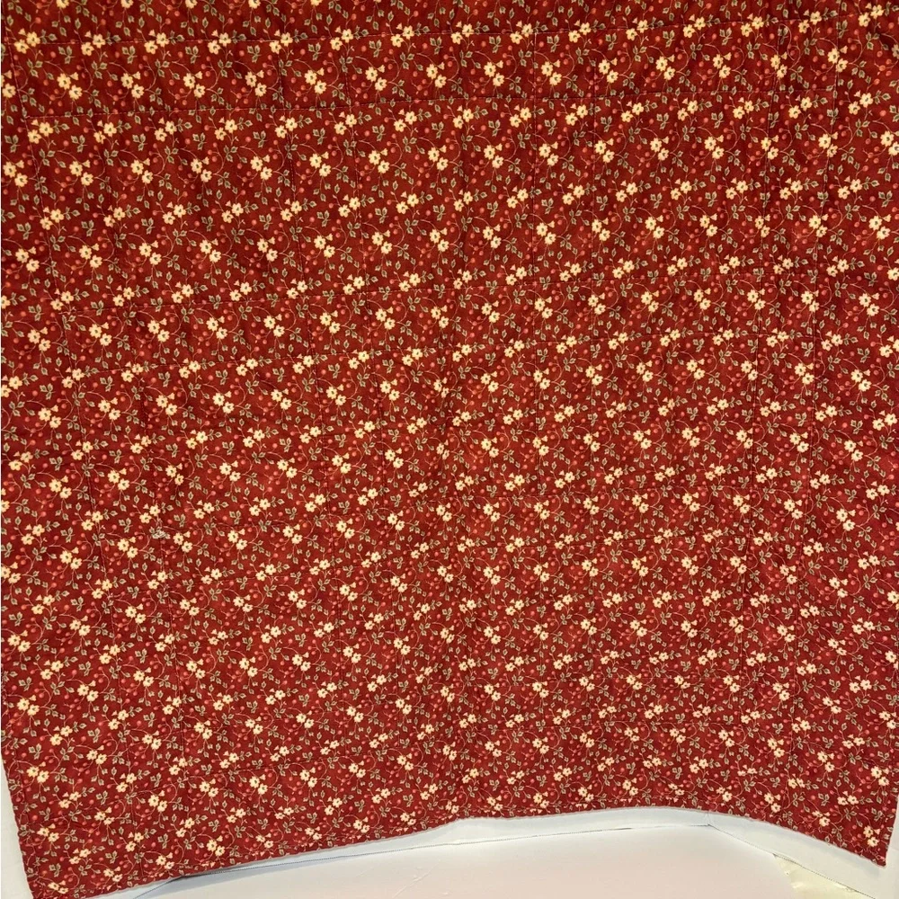 Alphabet Patchwork Quilt Handmade Stitched Floral Back Moody Cozy 34” X 33.5”